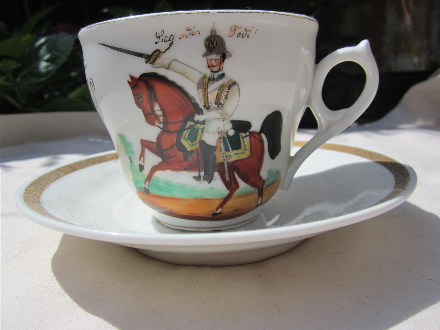 1884 German Tea Cup and Saucer